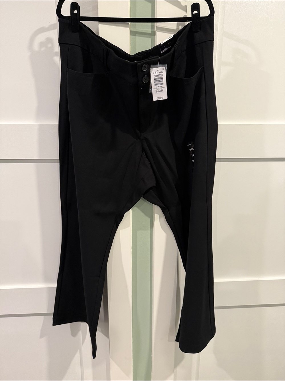 NWT torrid Black Stretch Ponte Trousers with Front Pockets